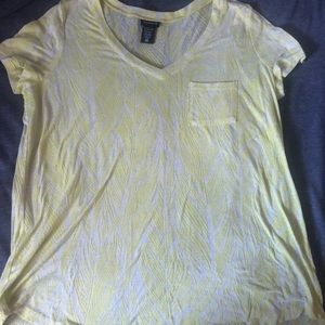 Torrid White and Yellow T-Shirt